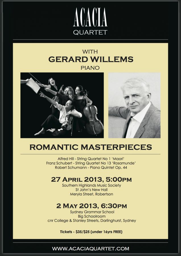 Acacia Quartet performs with Gerard Willems