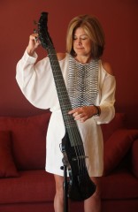 Jenny Eriksson and her Ruby Electric Viola da Gamba 
