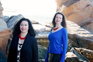 Composer Elena Kats-Chernin (left) and flautist Sally Walker