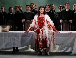 Jessica Pratt and ensemble in Opera Australia’s 2018 production of Lucia di Lammermoor at the Sydney Opera House Photo credit: Prudence Upton
