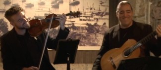 Phoenix Collective's Dan Russell, violin and Anthony Garcia, guitar