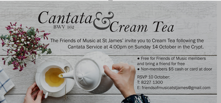 Sunday Afternoon Bach Cantata At St James’