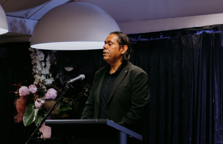 William Barton delivers the 2022 Peggy Glanville-Hicks Address.