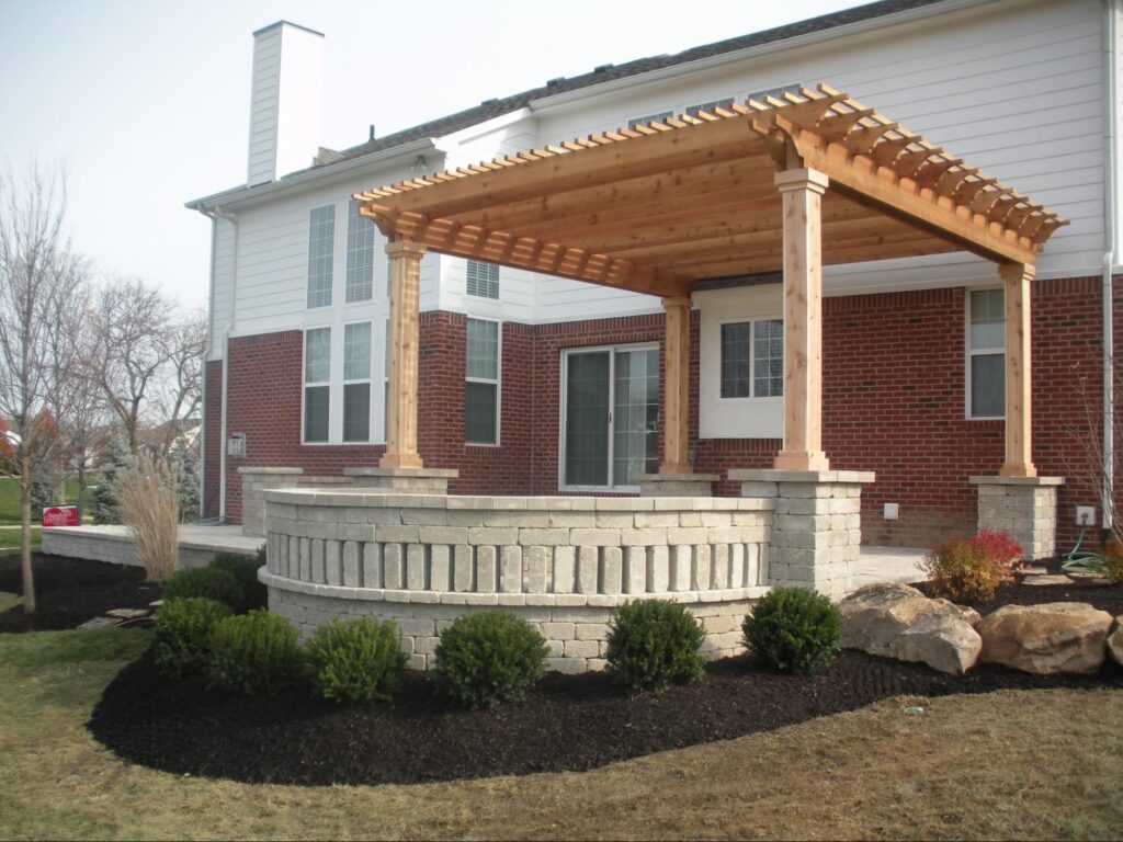 image of pergola outside a house
